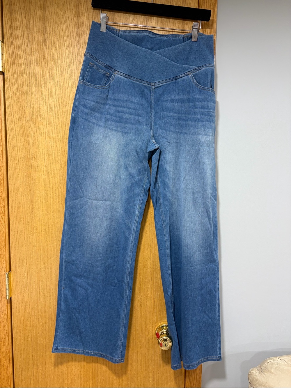 Halara Flex Crossover High Waisted Straight Leg Jeans - Size XL